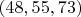 $(48,55,73)$