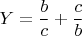 $Y=\dfrac{b}{c}+\dfrac{c}{b}$