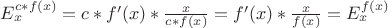 $E^{c*f(x)}_x=c*f'(x)*\frac{x}{c*f(x)}=f'(x)*\frac{x}{f(x)}=E^{f(x)}_x$