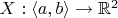 $X:\langle a,b\rangle \to\mathbb{R}^2$
