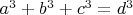 $a^3+b^3+c^3=d^3$