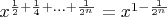 $x^{\frac 12 +\frac 14+...+\frac 1{2^n}}=x^{1-\frac 1{2^n}}$