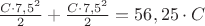 $\frac{C\cdot{7,5}^2}{2} + \frac{C\cdot{7,5}^2}{2} = 56,25\cdot C$