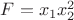 $F=x_1x_2^2$