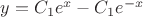 $y=C_1e^x-C_1e^{-x}$