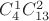 $C_{4}^1C_{13}^2$