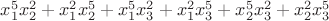 $x_1^5x_2^2+x_1^2x_2^5+x_1^5x_3^2+x_1^2x_3^5+x_2^5x_3^2+x_2^2x_3^5$