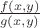 $\frac{f(x, y)}{g(x, y)}$