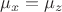 $\mu_x=\mu_z$