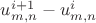 $% MathType!MTEF!2!1!+-
% feaafiart1ev1aaatCvAUfeBSjuyZL2yd9gzLbvyNv2CaerbuLwBLn
% hiov2DGi1BTfMBaeXatLxBI9gBaerbd9wDYLwzYbItLDharqqtubsr
% 4rNCHbGeaGqiVu0Je9sqqrpepC0xbbL8F4rqqrFfpeea0xe9Lq-Jc9
% vqaqpepm0xbba9pwe9Q8fs0-yqaqpepae9pg0FirpepeKkFr0xfr-x
% fr-xb9adbaqaaeGaciGaaiaabeqaamaabaabaaGcbaGaamyDamaaDa
% aaleaacaWGTbGaaiilaiaad6gaaeaacaWGPbGaey4kaSIaaGymaaaa
% kiabgkHiTiaadwhadaqhaaWcbaGaamyBaiaacYcacaWGUbaabaGaam
% yAaaaaaaa!41D5!
\[
u_{m,n}^{i + 1}  - u_{m,n}^i 
\]
$