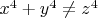 $x^4+y^4\ne z^4$