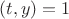 $(t,y)=1$
