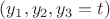 $(y_1,y_2,y_3=t)$