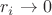$r_{i} \rightarrow 0$
