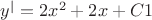 $y^| = 2x^2+2x+C1 $