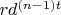 $rd^{(n-1)t}$