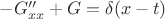 $-G''_{xx}+G=\delta(x-t)$