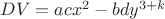 $DV=acx^2-bdy^Х3+kЪ$
