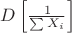 $D\left[\frac{1}{\sum X_i}\right]$