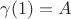 $\gamma(1) = A$