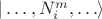 $|\ldots, N^m_i, \ldots \rangle$