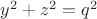 $y^2+z^2=q^2$