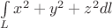 $\int\limits_L {x^2+y^2+z^2}dl$