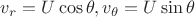$v_r=U\cos \theta , v_{\theta }=U\sin \theta $
