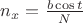 $n_x=\frac{b\cos t}{N}$ $n_x=\frac{b\cos t}{N}$