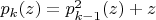 $p_k(z) = p_{k-1}^2(z)+z$