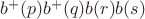 $b^+(p)b^+(q)b(r)b(s)$