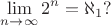 $$\lim\limits_{n\to\infty} 2^n=\aleph_1?$$