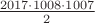 $\frac{2017\cdot 1008 \cdot 1007}{2}$