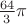 $\frac{64}{3}$\pi$$
