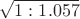 $\sqrt{1:1.057}$