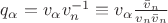$q_\alpha=v_\alpha v_n^{-1}\equiv v_\alpha \frac{\bar v_n}{v_n\bar v_n}$