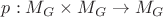 $p:M_{G}\times M_{G}\to M_G$
