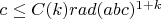 $c\leq C(k)rad(abc)^{1+k}$