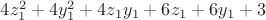 $4z_1^2+4y_1^2+4z_1y_1+6z_1+6y_1+3$