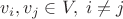 $v_i, v_j\in V, \;i\ne j$ $v_i, v_j\in V, \;i\ne j$