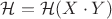 $\mathcal H=\mathcal H(X\cdot Y)$