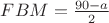 $FBM={\frac{90-a}{2}}$