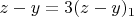 $z-y=3(z-y)_1$