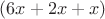 $(6x+2x+x)$