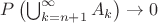 $P\left(\bigcup_{k=n+1}^{\infty}{A_k}\right)\rightarrow 0$