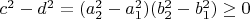 $c^2-d^2=(a_2^2-a_1^2)(b_2^2-b_1^2)\ge 0$