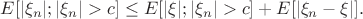 $E[|\xi_n|;|\xi_n|>c]\le E[|\xi|;|\xi_n|>c]+ E[|\xi_n-\xi|].$