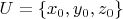 $U = \{x_0, y_0, z_0\}$