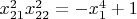 $x_{21}^2x_{22}^2=-x_1^4+1$