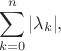 $$
\sum_{k=0}^n |\lambda_k|,
$$
